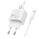 Мережевий зарядний пристрій BOROFONE BAS42A Potential single-port QC3.0 charger set(Micro)(EU) White (6941991113796)