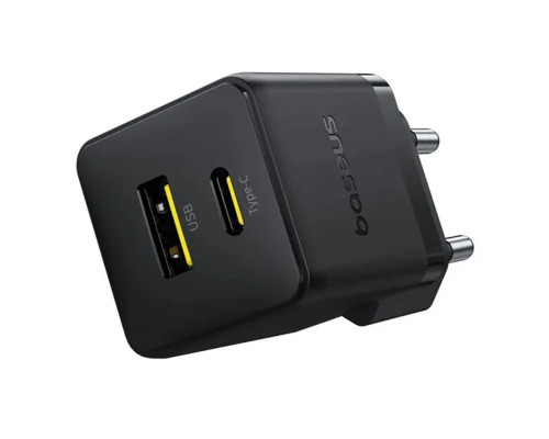Мережевий зарядний пристрій Baseus Palm Fast Charger C+U 20W EU Cluster Black (P10111608113-00)