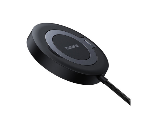 Бездротовий зарядний пристрій Baseus Simple Mini4 Magnetic Wireless Charging Stand Qi2 15W Universal Explorer Edition Cosmic Black (P10273300121-01)