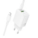 Мережевий зарядний пристрій BOROFONE BN29 Fuente PD30W+QC3.0 charger set (C to iP) (EU) White (6941991120336)