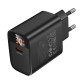 Мережевий зарядний пристрій BOROFONE BA97A Ilustre single-port PD30W charger with digital display (EU) Black (6941991120480)