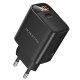 Мережевий зарядний пристрій BOROFONE BA97A Ilustre single-port PD30W charger with digital display (EU) Black (6941991120480)