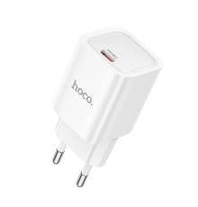 Мережевий зарядний пристрій HOCO C148A Charm single port PD30W charger (EU) White (6942007630306)