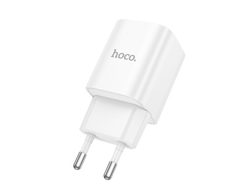 Мережевий зарядний пристрій HOCO C148A Charm single port PD30W charger (EU) White (6942007630306)