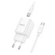 Мережевий зарядний пристрій HOCO C148A Charm single port PD30W charger set (C to C) (EU) White (6942007630320)