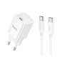 Мережевий зарядний пристрій HOCO C148A Charm single port PD30W charger set (C to C) (EU) White (6942007630320)