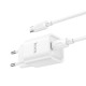 Мережевий зарядний пристрій HOCO C148A Charm single port PD30W charger set (C to C) (EU) White (6942007630320)