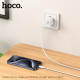 Мережевий зарядний пристрій HOCO C148A Charm single port PD30W charger set (C to C) (EU) White (6942007630320)