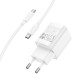 Мережевий зарядний пристрій HOCO C148A Charm single port PD30W charger set (C to C) (EU) White (6942007630320)