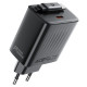 Мережевий зарядний пристрій ACEFAST A110 PD30W GaN charger (USB-C+USB-C) with retractable cable (EU) Black (6974316283942)