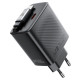 Мережевий зарядний пристрій ACEFAST A110 PD30W GaN charger (USB-C+USB-C) with retractable cable (EU) Black (6974316283942)