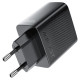 Мережевий зарядний пристрій ACEFAST A110 PD30W GaN charger (USB-C+USB-C) with retractable cable (EU) Black (6974316283942)