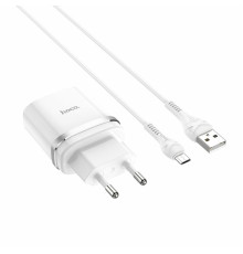 Мережевий зарядний пристрій HOCO C12Q Smart QC3.0 charger set(Micro) 18W White (6931474716286)