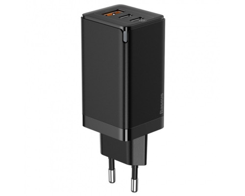 МЗП Baseus GaN3 Pro Fast Charger 2C+U 65W (Cable Type-C to Type-C 100W(20V/5A) 1m) Black (CCGP050101)