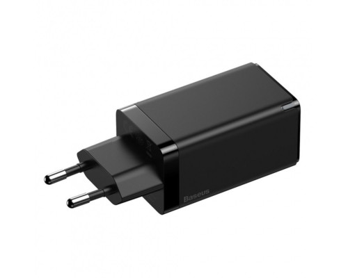 МЗП Baseus GaN3 Pro Fast Charger 2C+U 65W (Cable Type-C to Type-C 100W(20V/5A) 1m) Black (CCGP050101)