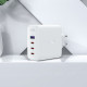 Мережевий зарядний пристрій ACEFAST A37 PD100W GaN (3*CUSB-C+USB-A) charger set White (6974316281672)