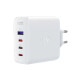 Мережевий зарядний пристрій ACEFAST A37 PD100W GaN (3*CUSB-C+USB-A) charger set White (6974316281672)