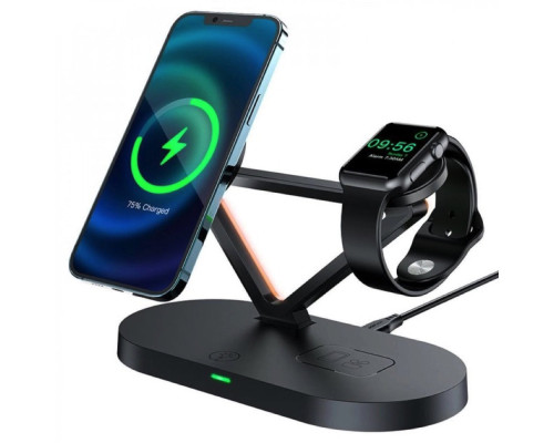 Бездротовий зарядний пристрій ACEFAST E9 desktop 3-in-1 wireless charging holder Black (AFE9)