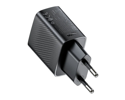 Мережевий зарядний пристрій ACEFAST A98 PD30W GaN (USB-C+USB-A) charger Black (6974316283263)