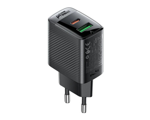 Мережевий зарядний пристрій ACEFAST A98 PD30W GaN (USB-C+USB-A) charger Black (6974316283263)
