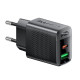Мережевий зарядний пристрій ACEFAST A98 PD30W GaN (USB-C+USB-A) charger Black (6974316283263)