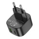 Мережевий зарядний пристрій BOROFONE BAS22A Fortune PD20W+QC3.0 charger(EU) Black (6941991109324)
