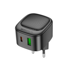Мережевий зарядний пристрій BOROFONE BAS22A Fortune PD20W+QC3.0 charger(EU) Black (6941991109324)