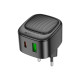 Мережевий зарядний пристрій BOROFONE BAS22A Fortune PD20W+QC3.0 charger(EU) Black (6941991109324)