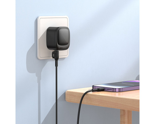 Мережевий зарядний пристрій BOROFONE BAS22A Fortune PD20W+QC3.0 charger(EU) Black (6941991109324)