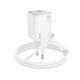 Мережевий зарядний пристрій HOCO N40 Mighty single port PD20W charger set(Type-C to Type-C) White (6942007617017)