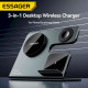 Бездротовий зарядний пристрій Essager Ruicheng desktop magnetic suction three in one wireless charging of 15W black (EWXZM-RC0G-Z)