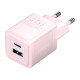 Зарядний пристрій Vention 2-Port USB (C + A) GaN Charger (30W/30W) EU-Plug Pink (FEQP0-EU)