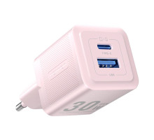 Зарядний пристрій Vention 2-Port USB (C + A) GaN Charger (30W/30W) EU-Plug Pink (FEQP0-EU)