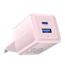 Зарядний пристрій Vention 2-Port USB (C + A) GaN Charger (30W/30W) EU-Plug Pink (FEQP0-EU)