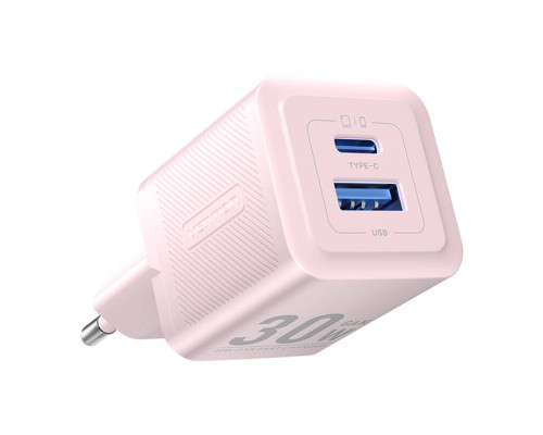 Зарядний пристрій Vention 2-Port USB (C + A) GaN Charger (30W/30W) EU-Plug Pink (FEQP0-EU)