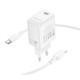 Мережевий зарядний пристрій BOROFONE BN28 Fuente single port PD30W charger (EU) White (6941991120299)