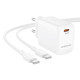 Мережевий зарядний пристрій BOROFONE BN28 Fuente single port PD30W charger set (C to C) (EU) White (6941991120312)