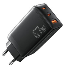 Мережевий зарядний пристрій ESSAGER DIANYUN 67W GaN travel charger 2C+A black (ECTAC-DYB01-Z)
