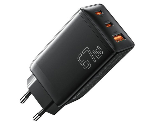 Мережевий зарядний пристрій ESSAGER DIANYUN 67W GaN travel charger 2C+A black (ECTAC-DYB01-Z)