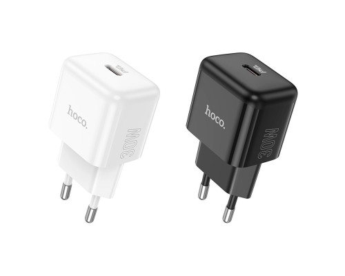 Мережевий зарядний пристрій HOCO N32 Glory PD30W single port charger (EU) White (6931474789914)
