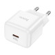Мережевий зарядний пристрій HOCO N32 Glory PD30W single port charger (EU) White (6931474789914)