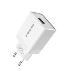 Мережевий зарядний пристрій BOROFONE BA20A Sharp single port charger set(Micro) 10.5W White (BA20AMW)