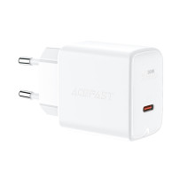 Мережевий зарядний пристрій ACEFAST A21 30W GaN single USB-C charger White (AFA21W)