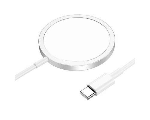 Бездротовий зарядний пристрій HOCO CW47 Original series 15W magnetic wireless fast charger White (6931474795076)