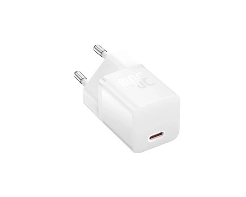 Мережевий зарядний пристрій Baseus GaN5 Fast Charger(mini) 1C 30W EU White (CCGN070502)