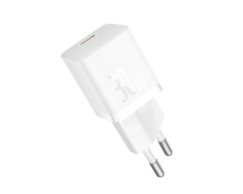 Мережевий зарядний пристрій Baseus GaN5 Fast Charger(mini) 1C 30W EU White (CCGN070502)