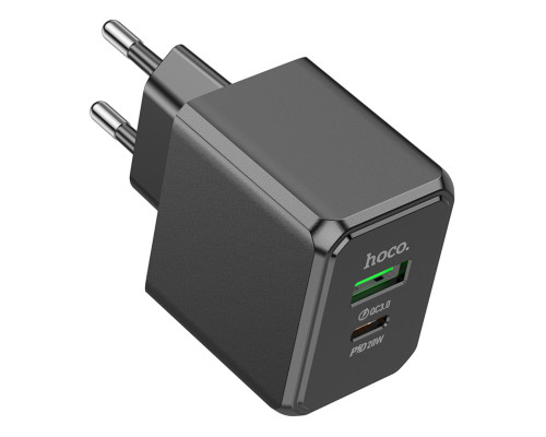 Мережевий зарядний пристрій HOCO CS14A Ocean PD20W+QC3.0 charger Black (6942007603898 )