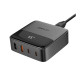 Мережевий зарядний пристрій ACEFAST Z6 PD65W GaN (2*USB-C+2*USB-A) desktop charging adapter Black (6974316283324)