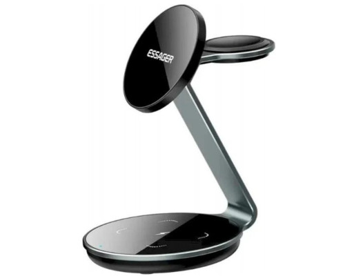 Бездротовий зарядний пристрій ESSAGER EWXCX3-HY0G-Z 3 IN 1 black (EWXCX3-HY0G-Z)