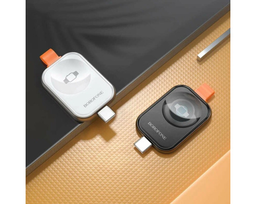 Бездротовий зарядний пристрій BOROFONE BQ25A Wireless charger for iWatch metal Gray (6941991115127)